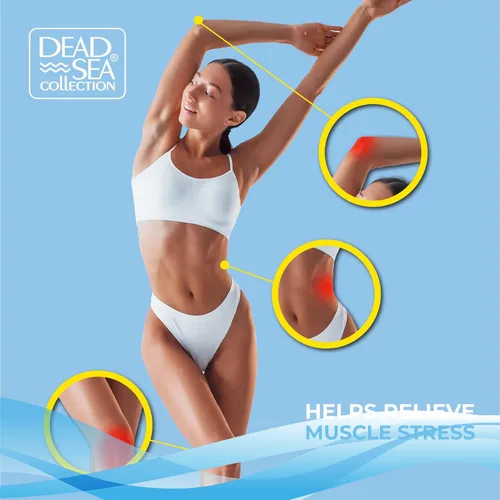 Vista 5 de Dead Sea Collection Sales de baño con almendra y vainilla – Sal pura del Mar Muerto y aceite de almendras dulces – Nutritiva calmante y relajante