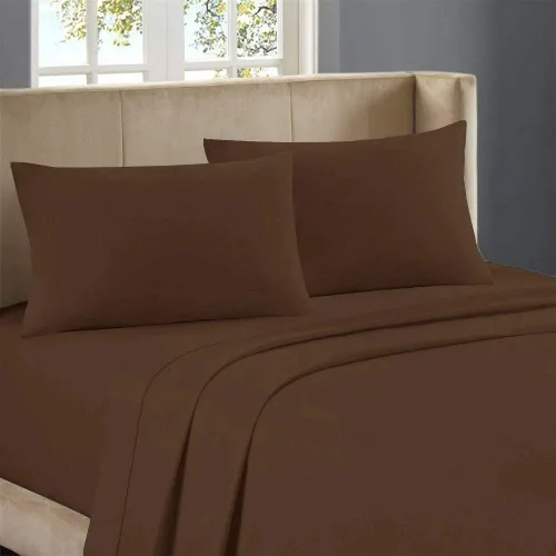 Vista 20 de 1000 hilos 100% algodón egipcio, 4 piezas King Black Solid Sheet Set de sábanas largas de una sola capa, tejido de satén, se adapta a colchones