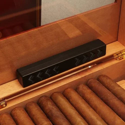 Vista 5 de TISFA Humidificador de puros, humidificadores de humidor de puros, humidificador de humidor cuboide negro (S)