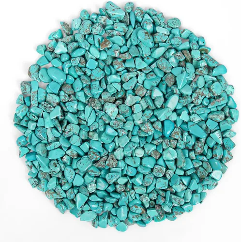 Vista 20 de Chips de cristal de amazonita natural triturado de 1.1 libras, chips de cristales curativos a granel, piedras preciosas de cristal triturado