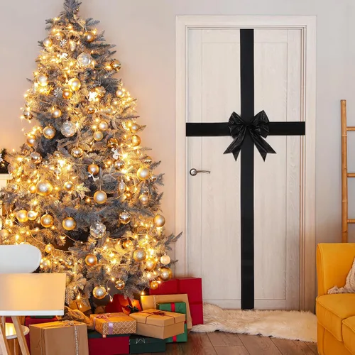 Vista 4 de Spiareal Lazo de Cinta para Puerta de Armario de Navidad con Luz LED Cinta Grande Brillante Lazo de Corona de Navidad Árbol de Navidad Festival