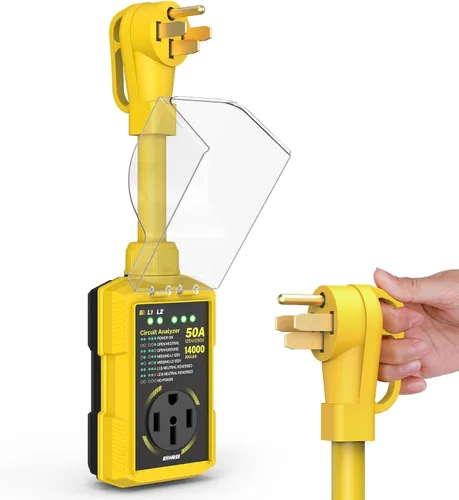 Vista 10 de Kohree Protector contra sobretensiones RV de 30 amperios con protección de alto y bajo voltaje, 10000 julios, 30 amperios, protector