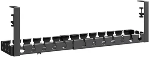 Vista 9 de Extendable Under-desk Cable Management Tray, No Drilling Required, Adjustable Clips, Cable Hidden Channel Organizer(Fixed black)