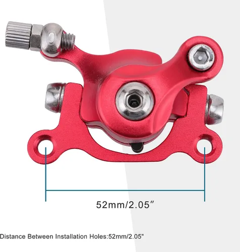 Vista 2 de GOOFIT Pinza de freno delantera y trasera roja para MBX10 MBX11 Pocket Moto Pinza de freno de disco trasera Mini Bike 47cc 49cc Pocket Bike Goped