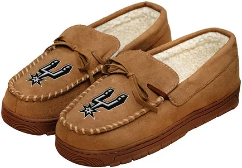 Vista 12 de FOCO Pantuflas tipo mocasín con logotipo del equipo de la NBA para hombre