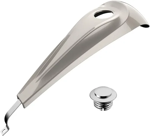 Vista 26 de Consola de tanque de perfil bajo para Harley Touring 2008+, whisky ámbar, panel de combustible de tablero liso y tapa de tanque de gasolina cromada