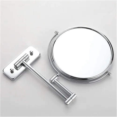 Vista 2 de DHAEY Wall-Mounted Makeup Mirror Folding Beauty Mirror 6 Inch Bathroom Vanity Mirror 10X Magnifying Double-Sided Wall-Mounted Vanity Mirror