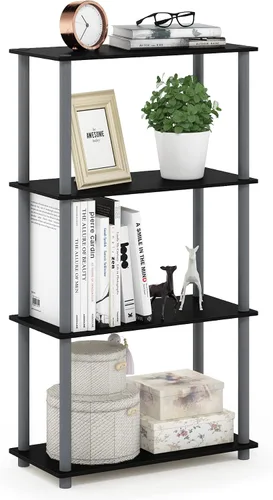 Vista 11 de Furinno Turn-N-Tube Organizador de encimera de cocina, estante organizador de encimera de esquina de 2 niveles, estante esquinero, para cocina