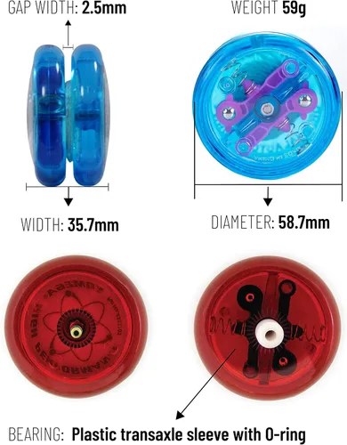 Vista 7 de Yomega The Original Brain - Yoyo profesional para niños y principiantes, Yo Yo de retorno automático receptivo, mejor para trucos de cuerda, 2