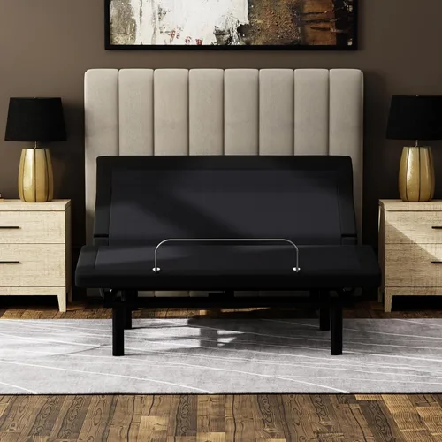 Vista 11 de Blissful Nights e5 - Base de cama ajustable con inclinación de la cabeza + colchón con infusión de gel de cobre de 12 pulgadas, masaje