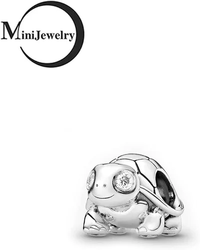 Vista 2 de MiniJewelry Dijes de plata de ley para mujeres y niñas, elefante, tortuga, cerdo, para pulseras de zoológico, koala, oso, erizo, dinosaurio, búho