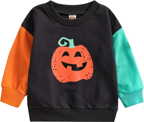 Vista 13 de Sudadera de calabaza para bebé, niña, niño, Halloween, sudadera de gran tamaño, mameluco de burbujas, suéter