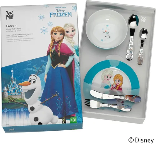 Vista 3 de WMF Disney Frozen - Juego de cubiertos para niños, transparente, 6 piezas