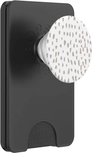 Vista 7 de PopSockets PopSockets de impresión dálmata neutral, color marrón y blanco neutro: agarre intercambiable para teléfonos y tabletas