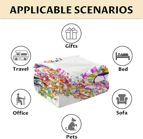 Vista 6 de Manta de fútbol para regalar – Manta deportiva de 30 x 40 pulgadas para adultos y niños, mantas coloridas de felpa suave para sofá, oficina