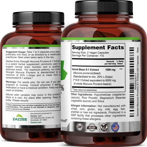 Vista 8 de Mucuna Pruriens L-Dopa Extra Strength