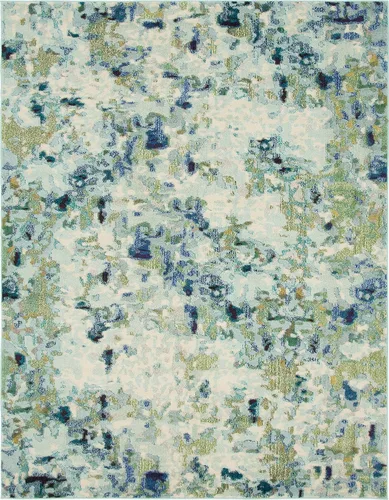 Vista 29 de Unique Loom Chromatic Collection Alfombra de Área - Champagne (2' 2" x 6' Runner, Azul Claro/Azul)