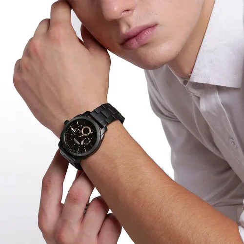 Vista 7 de Fossil Machine - Reloj cronógrafo de cuarzo con caja de acero inoxidable para hombre