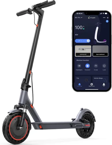 Vista 12 de Electric Scooter,350/500W Powerful Motor,15-28 Miles Long Range,Dual Braking System,19/22 Mph Speed,8.5/10" Foldable E Scooter with Solid Tires