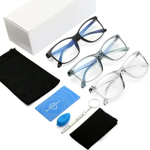Vista 7 de Oilway - Paquete de 3 lentes de bloqueo de luz azul para hombres y mujeres, para computadora, lectura, juegos, televisión, teléfonos, antifatiga