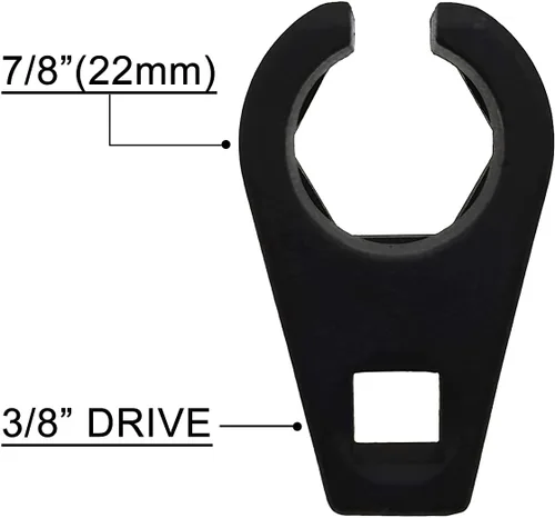 Vista 2 de 1 enchufe de sensor de oxígeno desplazado de 3/8 pulgadas por 7/8 pulgadas de 0.866 in de cable de acceso al sensor desde un lado, evitando daños a