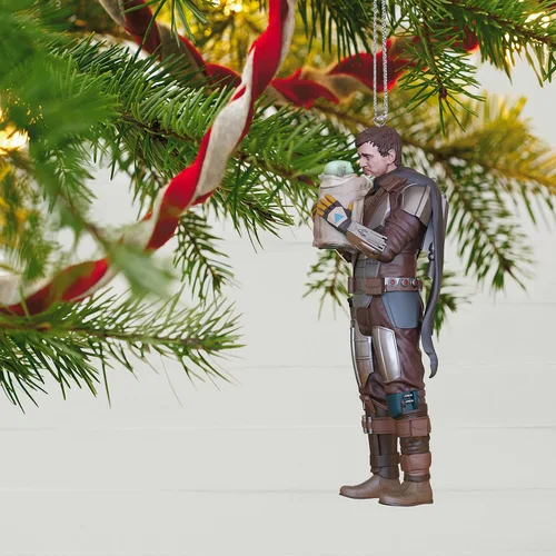 Vista 6 de Hallmark Keepsake Adorno de Navidad 2022, Star Wars: The Mandalorian te veré de nuevo