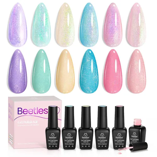 Vista 15 de beetles - Juego de esmaltes en gel color borgoña – Berry Merlot 6, ciruela, cereza, moca, rojo, otoño-invierno, morado oscuro, vino púrpura oscuro