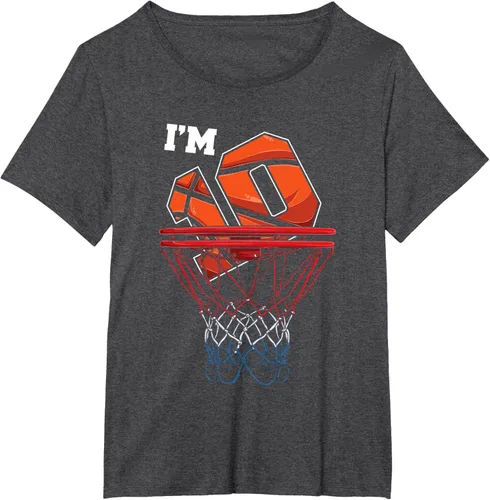 Vista 24 de Camiseta de regalo de cumpleaños con red de baloncesto de 10 años, Negro