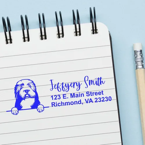 Vista 30 de American Bulldog Stamp Duo, Custom Return Address for Dog Lovers, Personalized Mail Mark for Letters and Cards