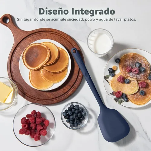Vista 7 de Espátula de silicona resistente al calor de 600 ℉: espátula de cocina sólida U-Taste de 13.6 pulgadas, sin BPA, utensilio de cocina flexible y fino