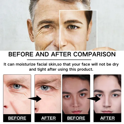 Vista 2 de 3 piezas de cuidado de la piel para hombres, crema hidratante facial de bálsamo de sebálsamo, juego de cuidado de la piel para hombres