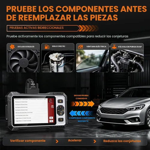 Vista 3 de ANCEL Escáner OBD2 bidireccional FX6100, herramienta de escaneo de sistema