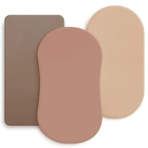 Vista 22 de Juego de sábanas bajeras elásticas ultra suaves 3 unidades, ajuste universal para moisés, cuna, cesta de moisés, colchón ovalado y rectangular
