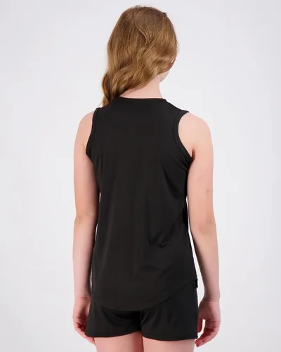 Vista 3 de Real Essentials Paquete de 4 Camiseta deportiva Dry-Fit Active para niñas, gimnasio, correr, entrenamiento, atlética, para niños, adolescentes