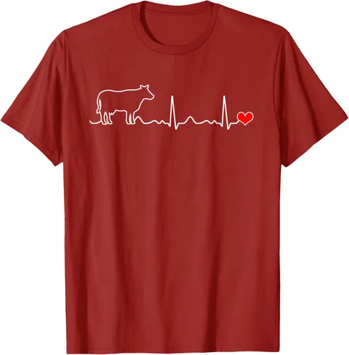 Vista 67 de Camiseta de paciente con corazón I Love My Cow Valve EKG Heartbeat Heart Pacient, Negro, S