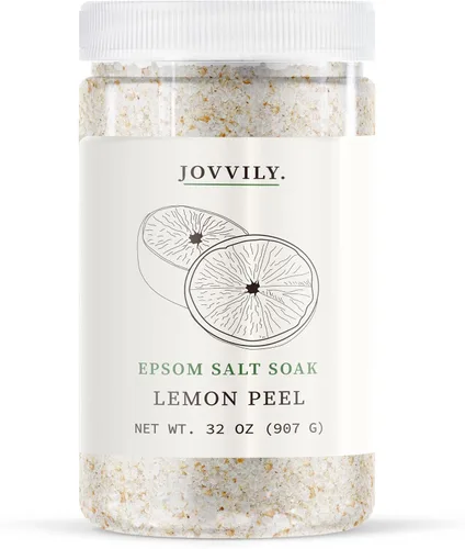 Vista 5 de Jovvily Sal de Epsom con hoja de eucalipto y aceite de eucalipto, solución de remojo, aroma calmante (2 libras)