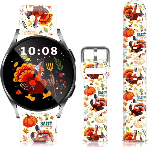 Vista 23 de Correa de reloj de 20 mm de Navidad compatible con Samsung Galaxy 6/5/5 Pro/4/4 Classic/3 (41 mm)/Active 1 y 2, tamaños 40 mm 41 mm 42 mm 44 mm 45