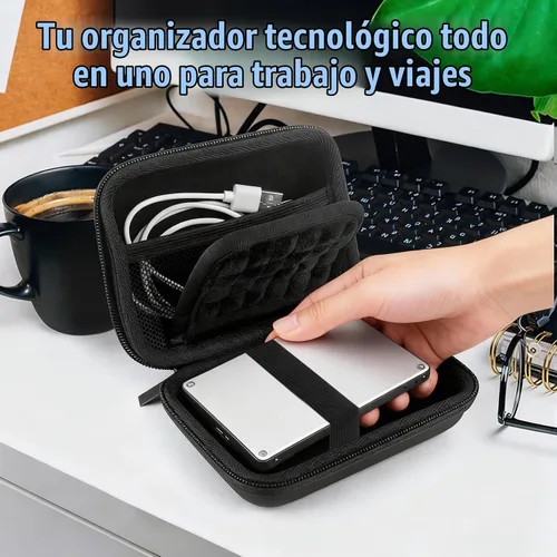 Vista 2 de Estuche para disco duro, estuche de almacenamiento protector portátil