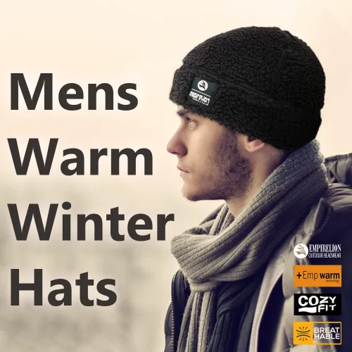 Vista 3 de Gorro de forro polar Sherpa para invierno, cálido, diseño militar, táctico, para exteriores