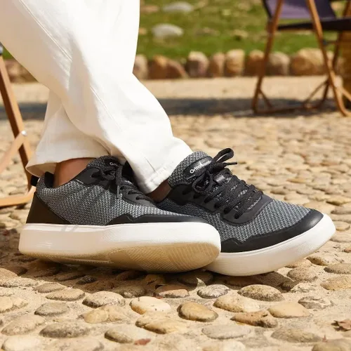 Vista 7 de OrthoComfoot Zapatillas ortopédicas de moda para hombre con soporte de arco cómodos zapatos ortopédicos para fascitis plantar, zapatos de caminar