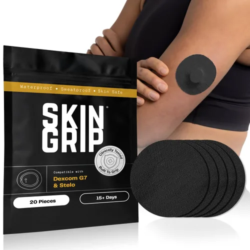 Vista 19 de Skin Grip Parches adhesivos para Dexcom G7 y Stelo CGM – Cubierta impermeable y resistente al sudor para sensor de monitor continuo de glucosa, se