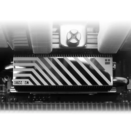 Vista 8 de Thermalright HR10 2280 SSD Enfriamiento disipador de calor, disipador de calor de doble cara, tubos de calor de 4 × 0.197 in, con almohadilla
