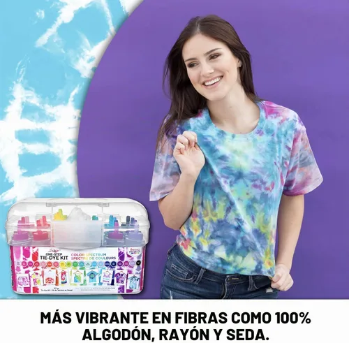 Vista 9 de Tulip Kit de teñido anudado de un solo paso Color Spectrum, 24 botellas, colores arcoíris, kit de tie-dye todo en uno para grupos grandes