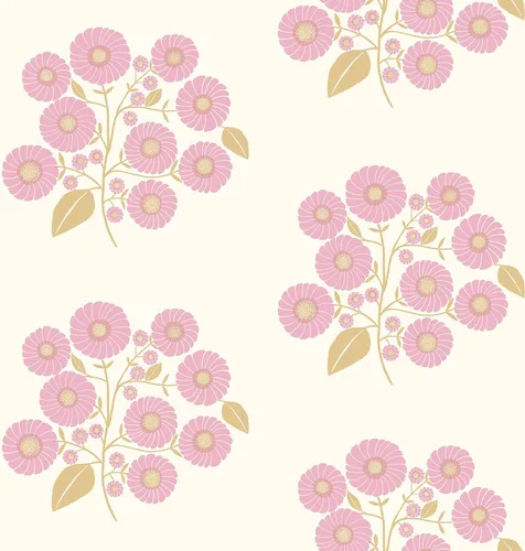 Vista 9 de Papel tapiz de pelar y pegar gris mostaza de Strawflower