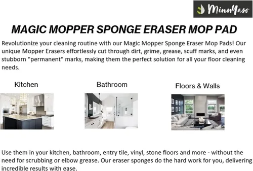 Vista 5 de Magic Mopper - Almohadilla de esponja para mopa Compatible con Swiffer Wet Jet y mopas húmedas de 12 pulgadas Almohadilla de esponja mágica
