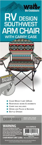 Vista 4 de Wilcor Silla de campamento Juego de 2 Silla plegable portátil para césped al aire libre para camping o playa Abrebotellas adjunto Sillas