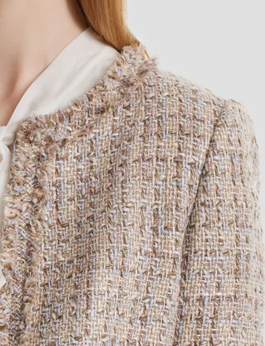 Vista 4 de GOELIA Tweed Cropped Blazer Jacket for Women 2023 Open Front Long Sleeve Slim Fit Business Casual Blazer