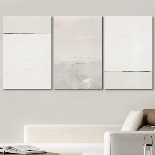 Vista 177 de wall26 Lienzo enmarcado para pared, juego de arte de acuarela pastel, paisaje rural, ilustraciones con formas abstractas, arte moderno, decorativo