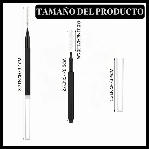 Vista 2 de Patelai 150 piezas de cepillo micro para cejas con tapa, laminación de cejas, carrete de peine de elevación, herramientas de relleno de pestañas