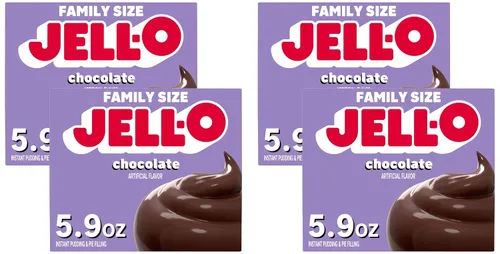 Vista 10 de Jell-O pudín instantáneo y relleno para pastel, sabor Chocolate, 5.9 oz